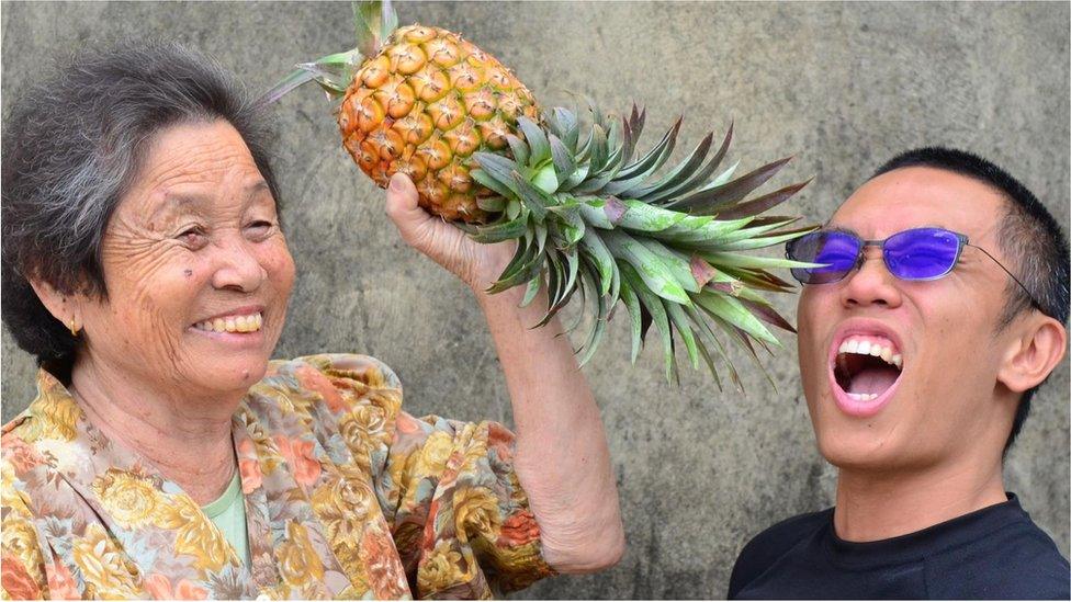 Yang Yufan, a well-known organic pineapple grower from Southern Taiwan