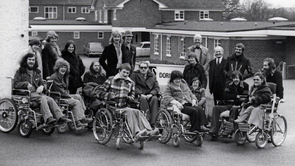 A group of wheelchair users going on a vacation to Lulworth Court