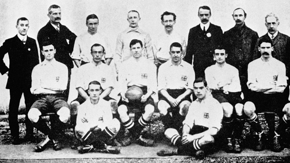 The 1908 Team GB men's football side