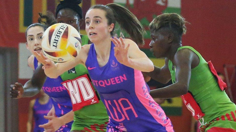 Iona Christian of Scotland in action against Malawi