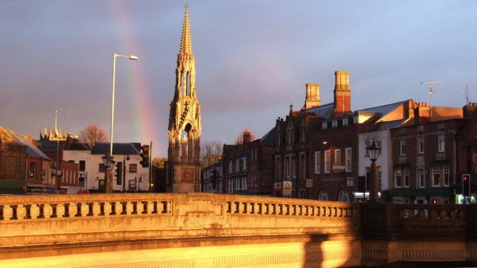 Wisbech illuminated the town bridge and the Thomas Clarkson Memorial