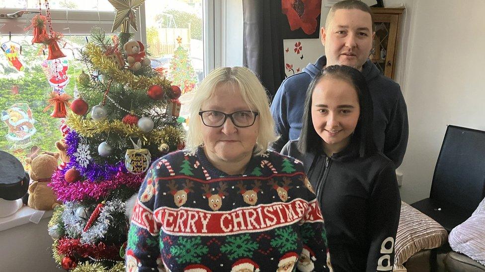 Denise Jones with son Robert and daughter Abbie