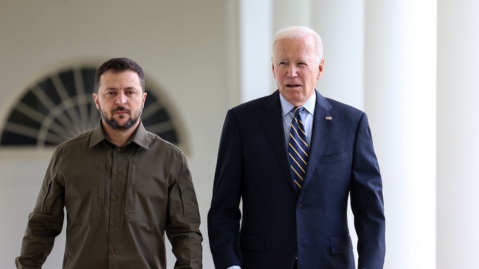 Ukrainian President Volodymyr Zelensky and US President Joe Biden at the White House in September