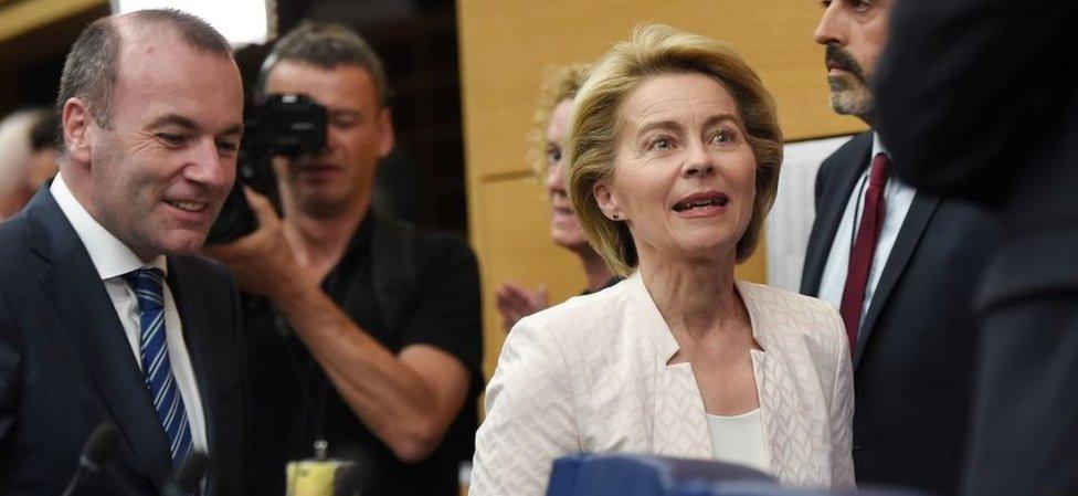 Ursula von der Leyen at EU parliament