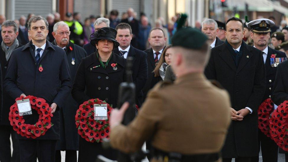 Julian Smith, Arlene Foster and Leo Varadkar