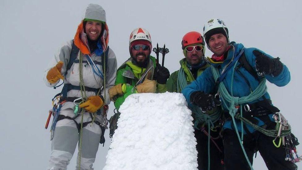 Mathieu Biselx and his friends