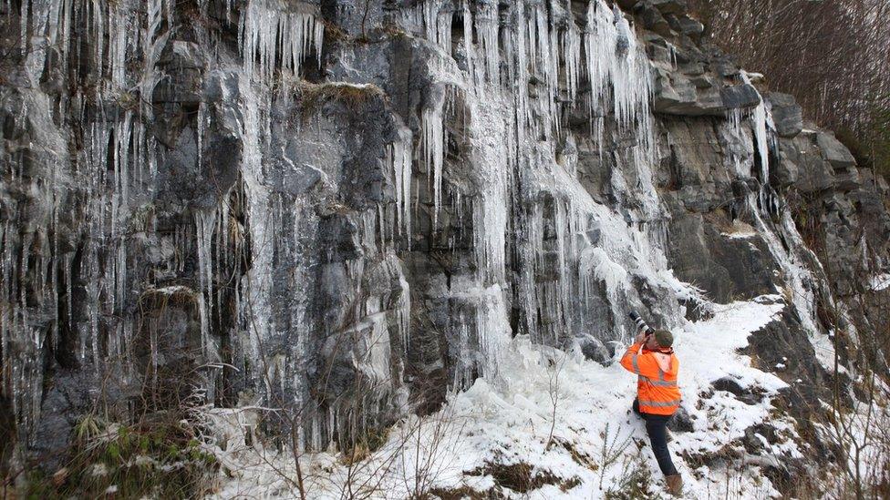 Icicles at Black Water near Garve