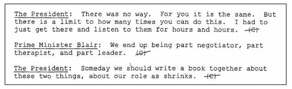 Extract from transcripts