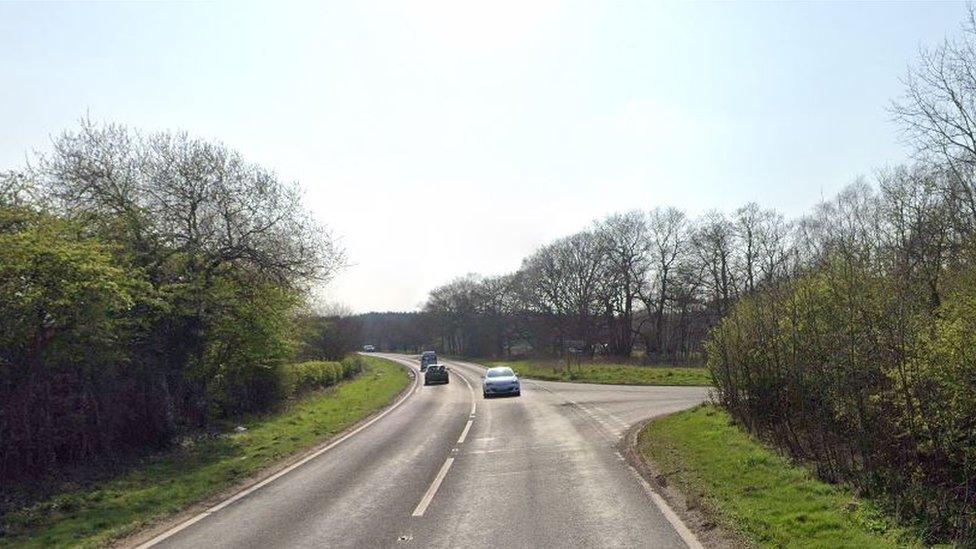 The A53 in Shawbury Heath