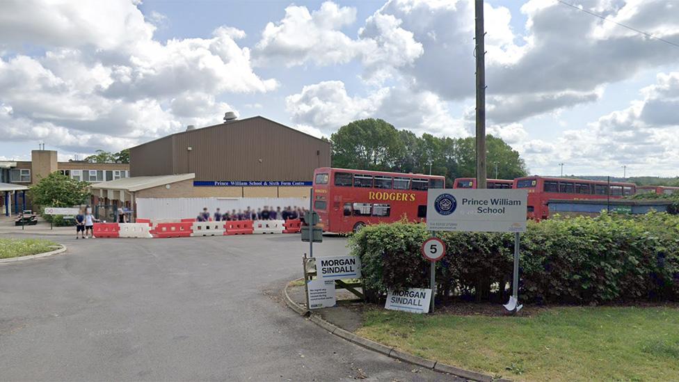 School entrance of Prince William School in Oundle