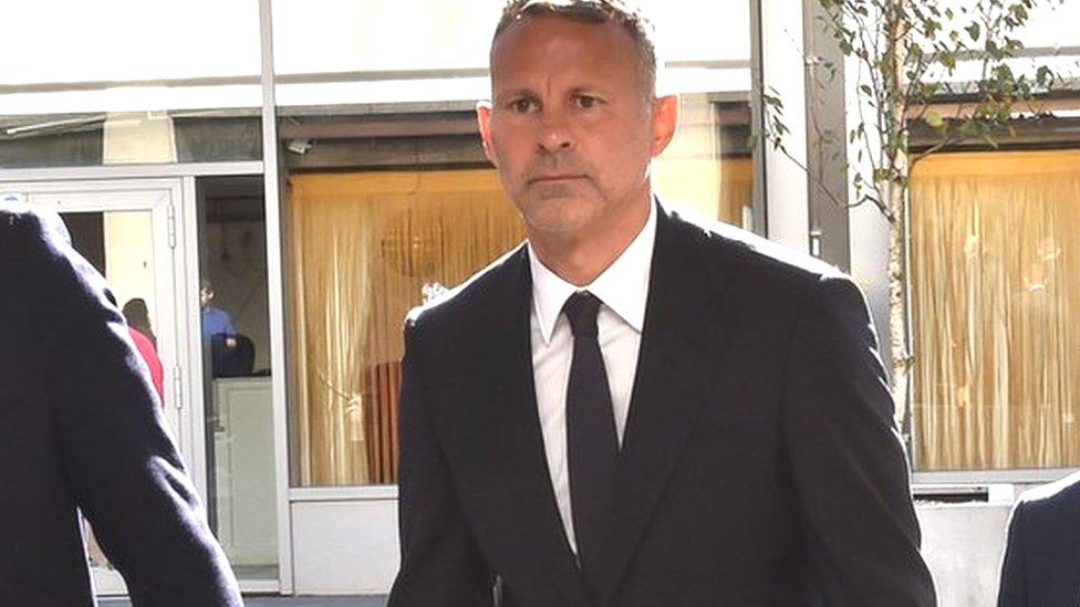 Ryan Giggs arriving in court on Wednesday