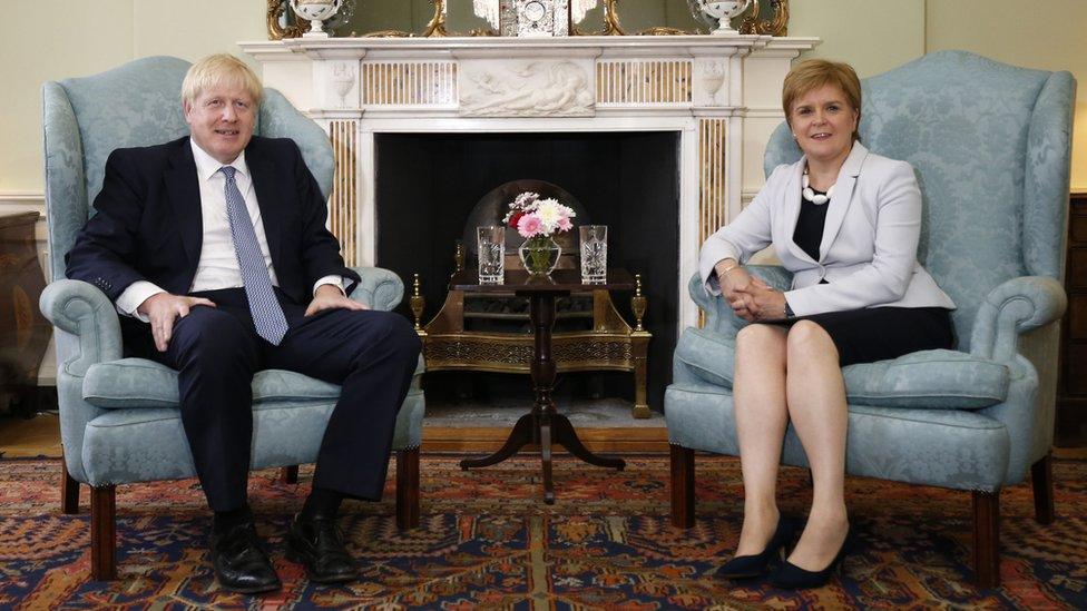 boris johnson and nicola sturgeon