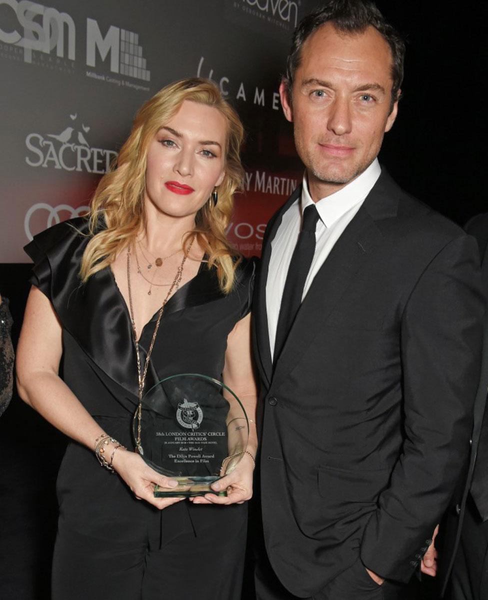 Kate Winslet and Jude Law at the London Critics' Circle film awards