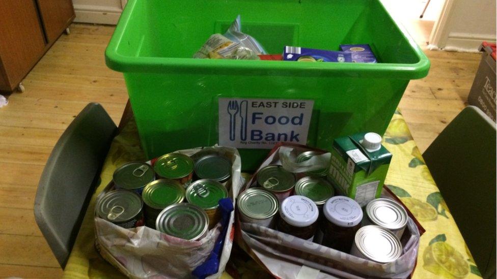 New donation, including bags of tins