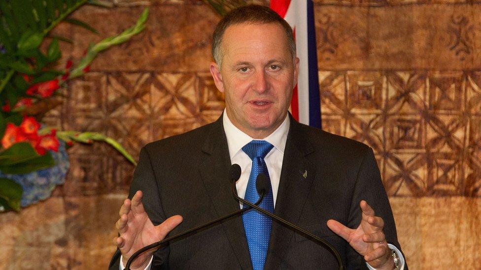 Prime Minister of New Zealand John Key speaks to the media at a joint press conference during a meeting at Government House in Auckland on March 22, 2013