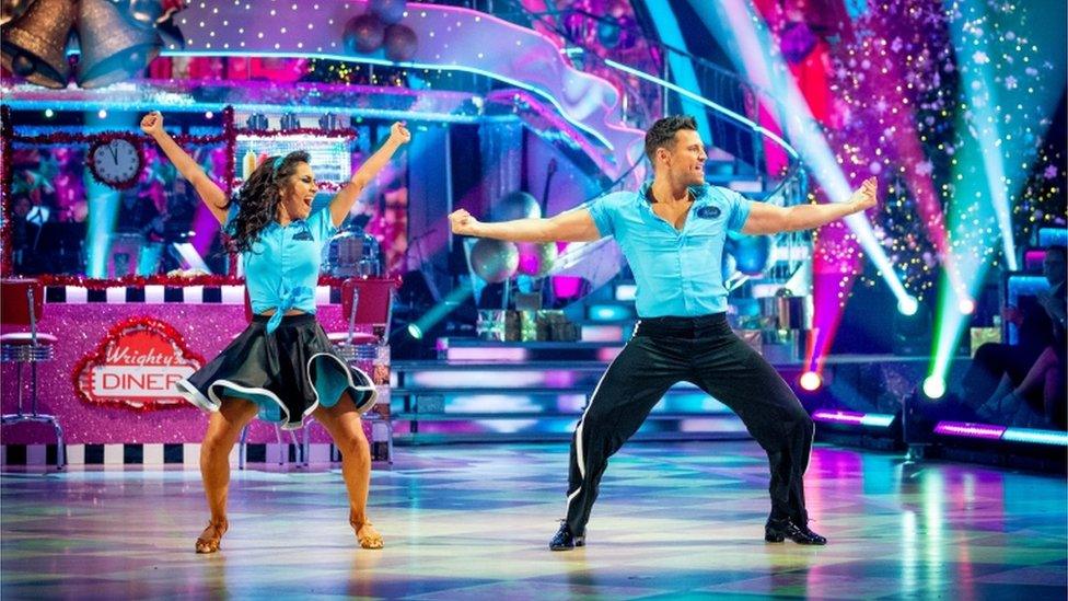 Janette dancing with Mark Wright in the 2019 Strictly Christmas Special