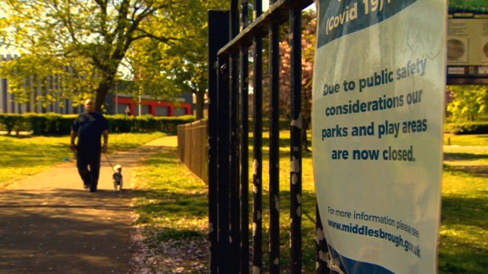 Park closed sign