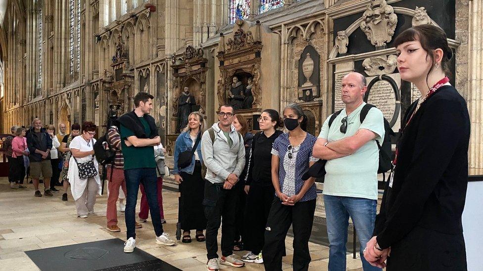 A queue at York Minster