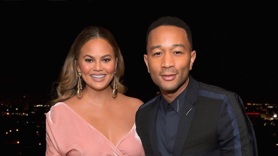 Chrissy Teigen and John Legend attend GQ and Dior Homme private dinner in celebration 2017