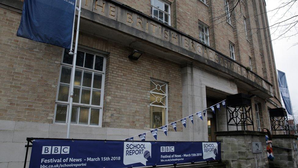 BBC Broadcasting House, Belfast was a sea of blue and white as School Report took over the building