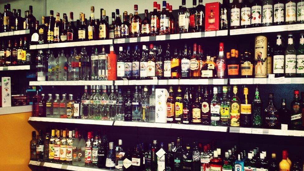 Alcohol shelves