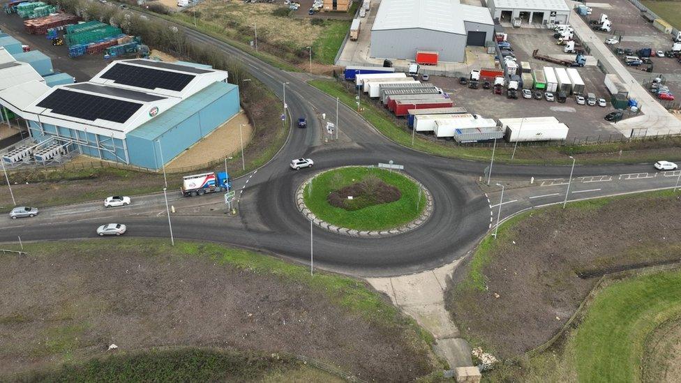 Aerial view of Pinchbeck site