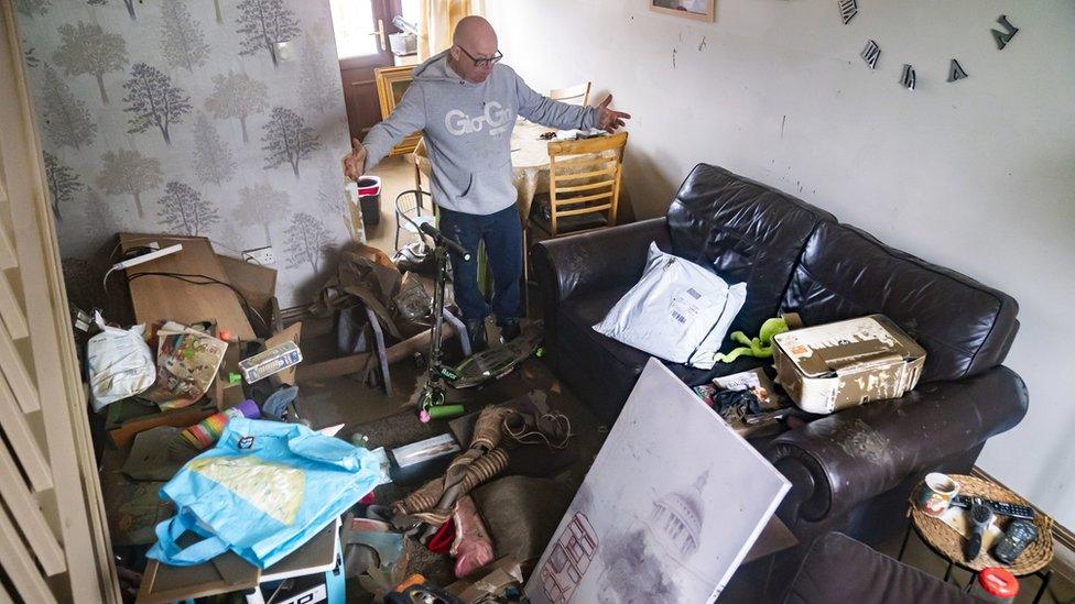 A flooded house