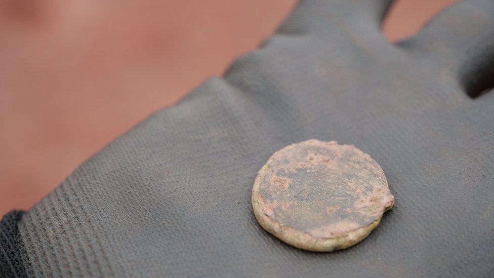 Roman coin found at the site