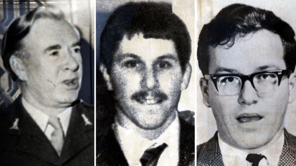 Victims from left, Major David Cunningham, Private John Thomson and Staff Sergeant Terrance Hosker