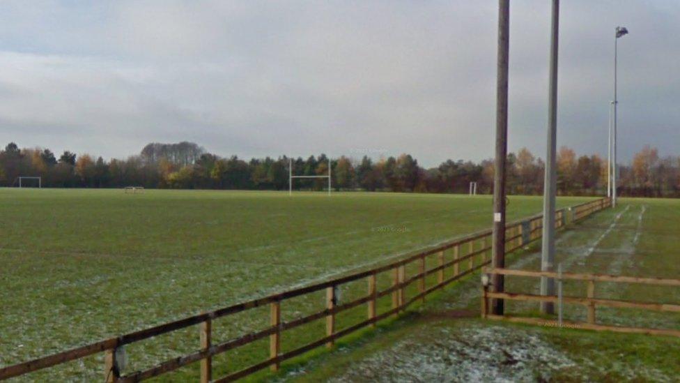 The existing rugby ground at Chiltern Sports Club