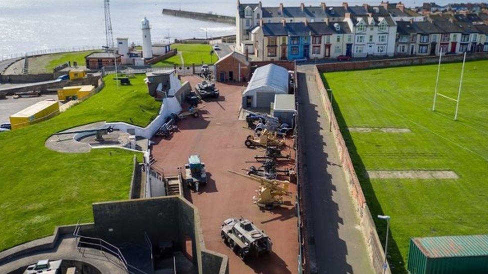 Aerial picture of the Heugh Battery Museum, Hartlepool