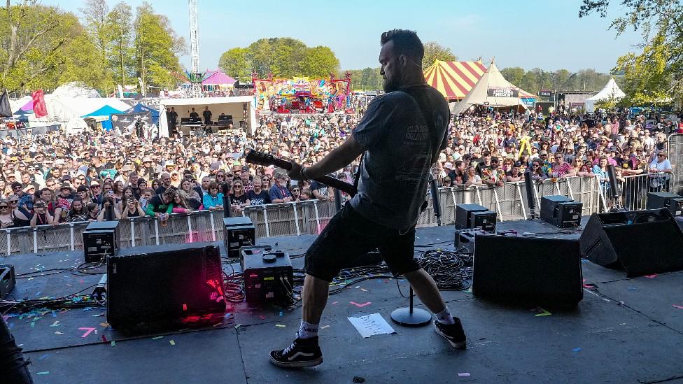 Punk Rock Factory on stage at a festival