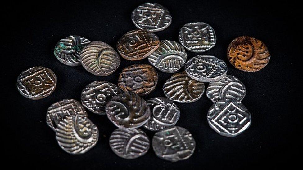 The Fincham Coin Hoard of silver sceattas, about 710 – 750 AD