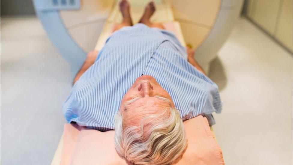 man having a scan