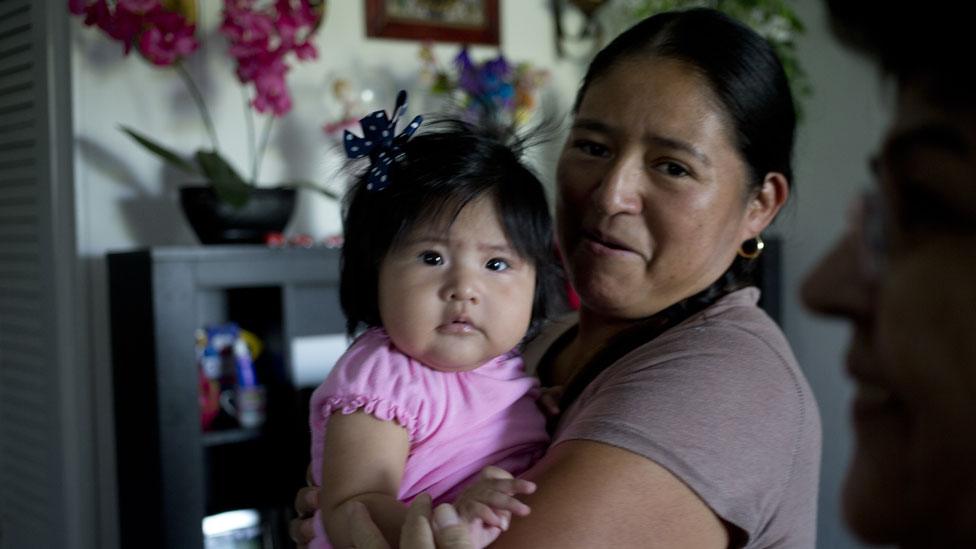 Immigrant mother and baby in N Carolina