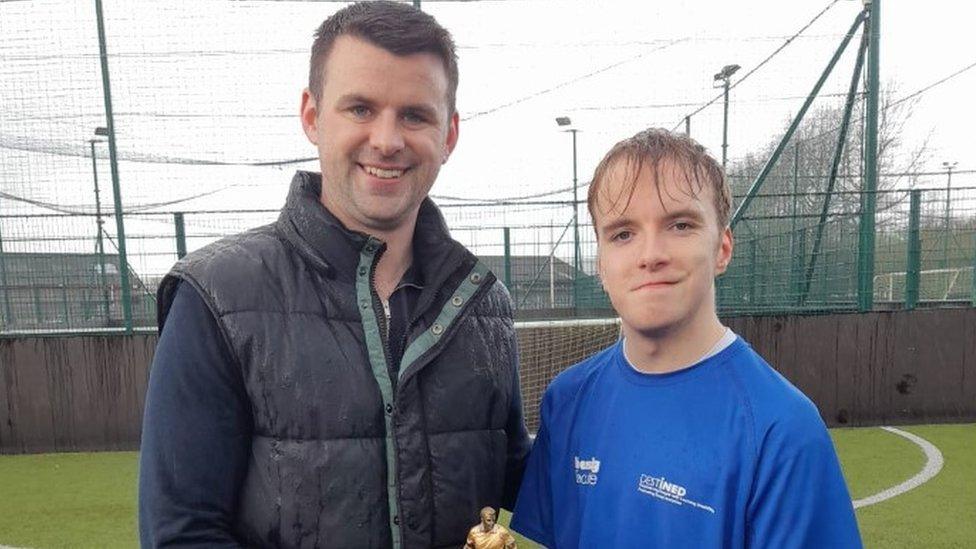 David Healy pictured with Destined's Caolan