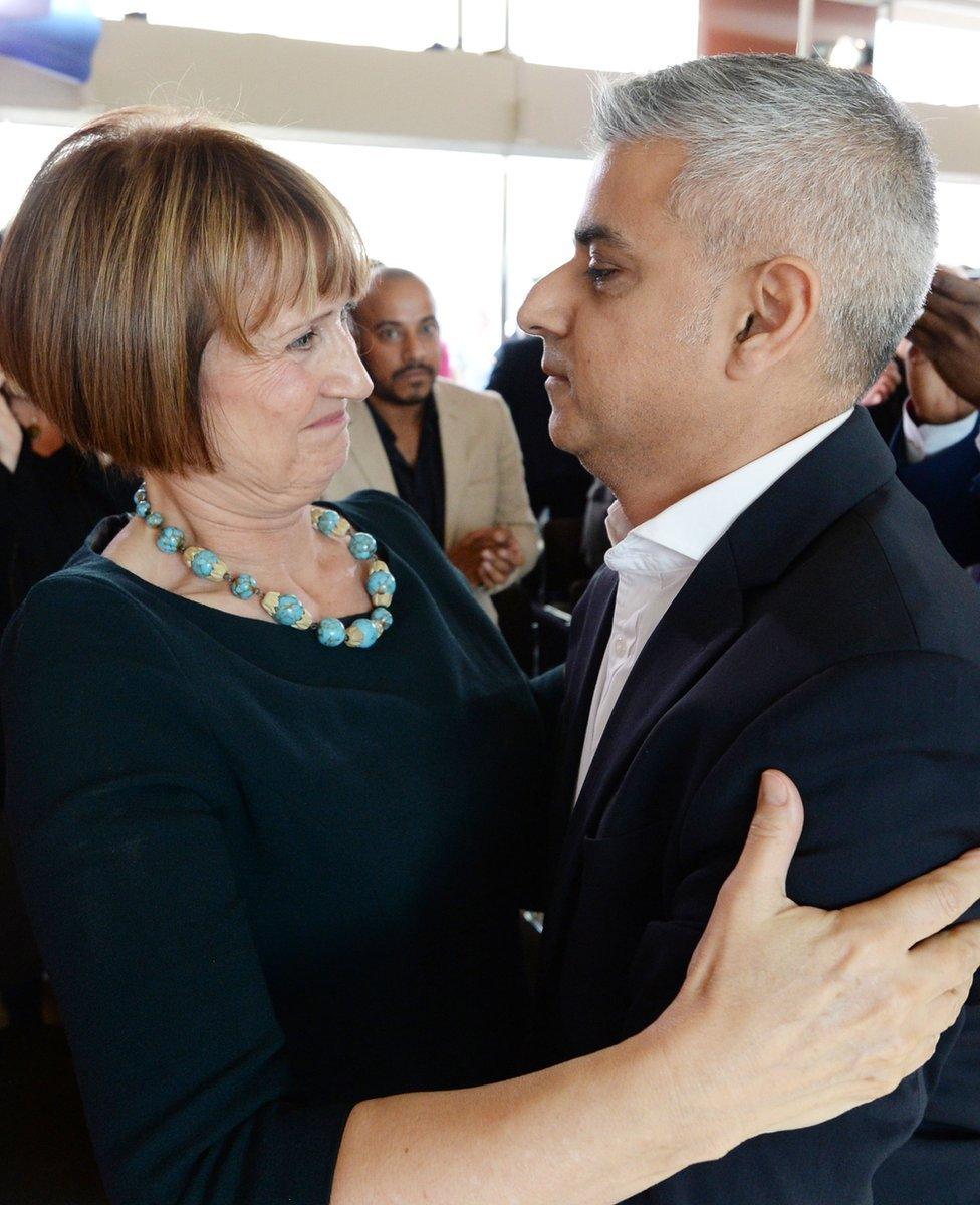 Tessa Jowell and Sadiq Khan