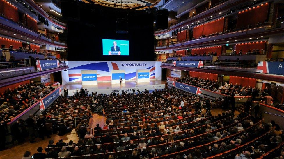 The Conservative Party conference in Birmingham, in 2018