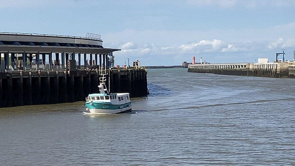 Laurent Merlin's boat returns to port