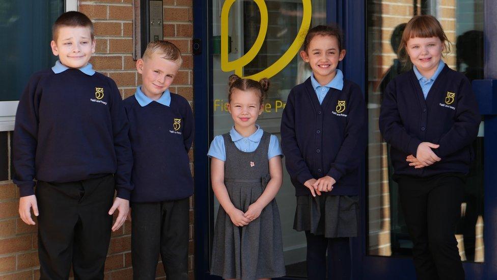 Children wearing uniforms