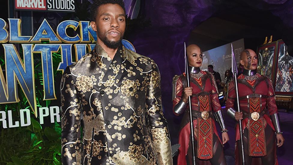 Chadwick Boseman at Black Panther premiere