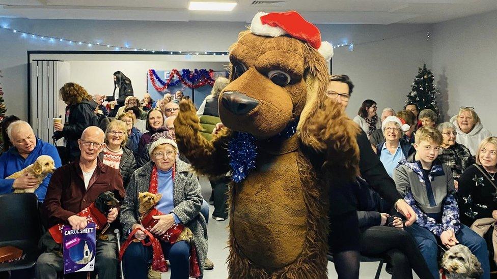 A carol service for dogs was conducted