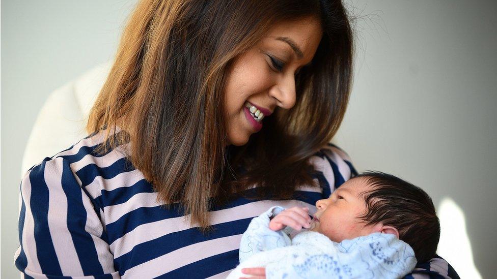 Tulip Siddiq and her son Raphael