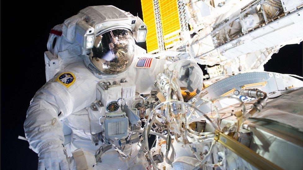 Jeff Williams on a spacewalk