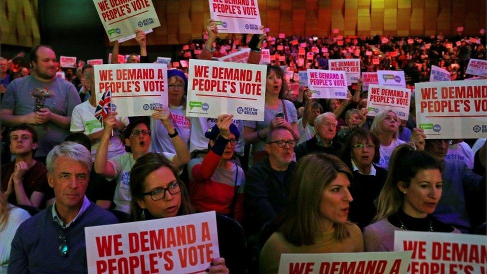 "People's Vote" campaigners gather in London