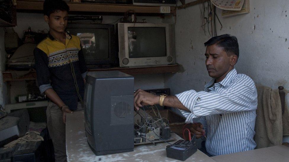 Mohammad Javed in his shop