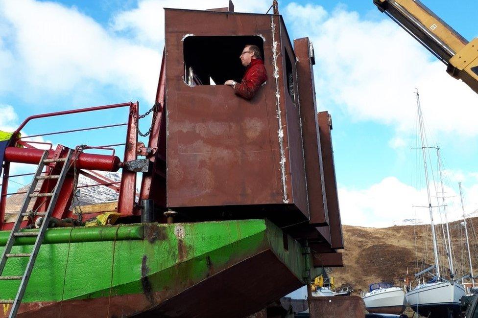 Wheelhouse of MV Glenachulish