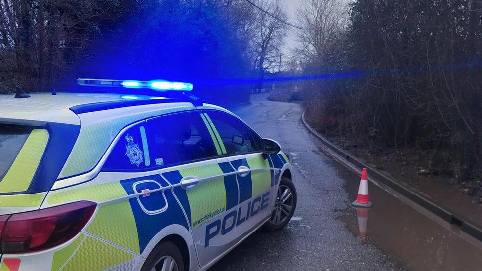 Suffolk Police car at Long Melford