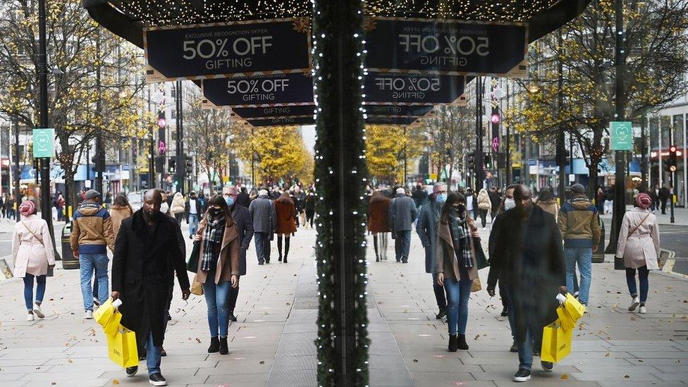 Shoppers on Oxford Street