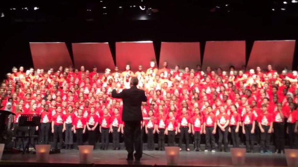 Canadian children singing in choir